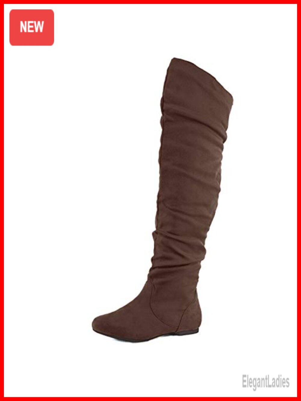 Suede Knee-High Wedge Boots